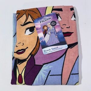 Disney Frozen Anna & Elsa beach Towel 28” x 58” NWT